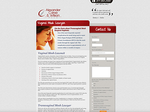 medical injury web design concept